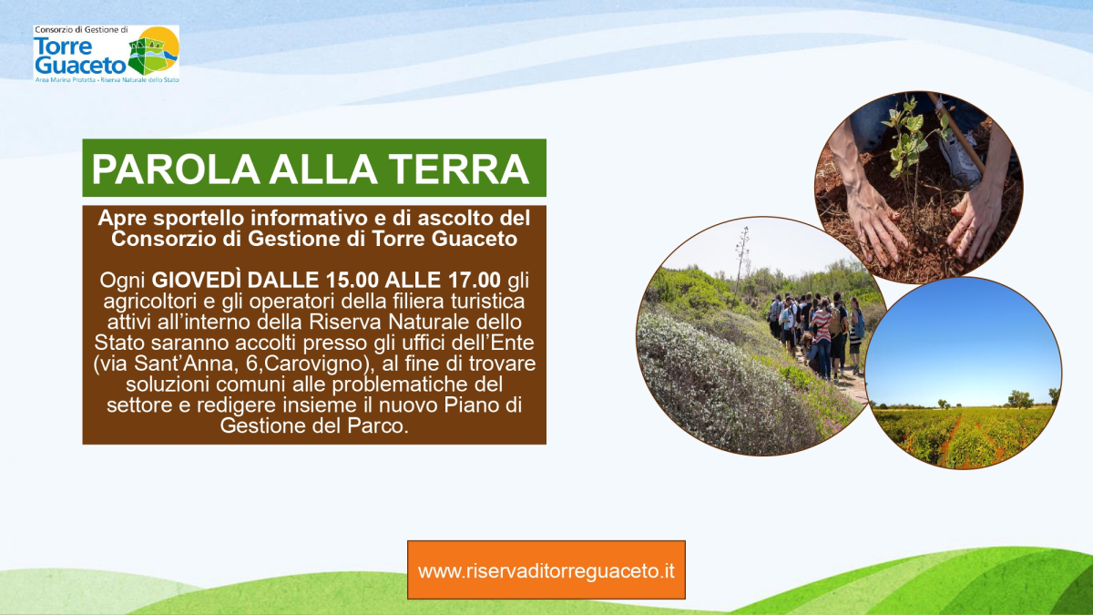 Parola agli operatori della riserva terrestre: il Consorzio di Torre Guaceto apre lo sportello d’ascolto
