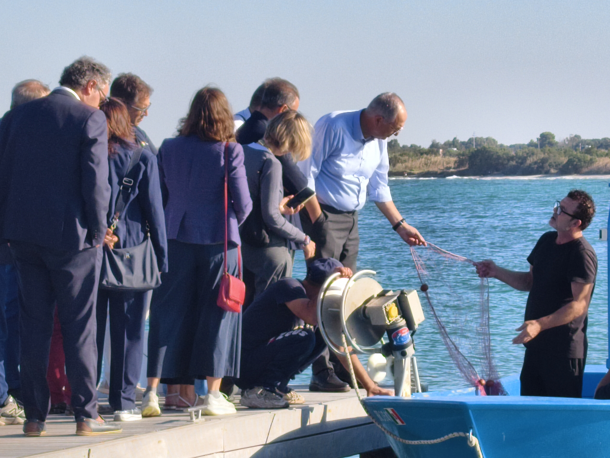 Visita del Commissario europeo pesca e oceani Costad Kadis a Torre Guaceto