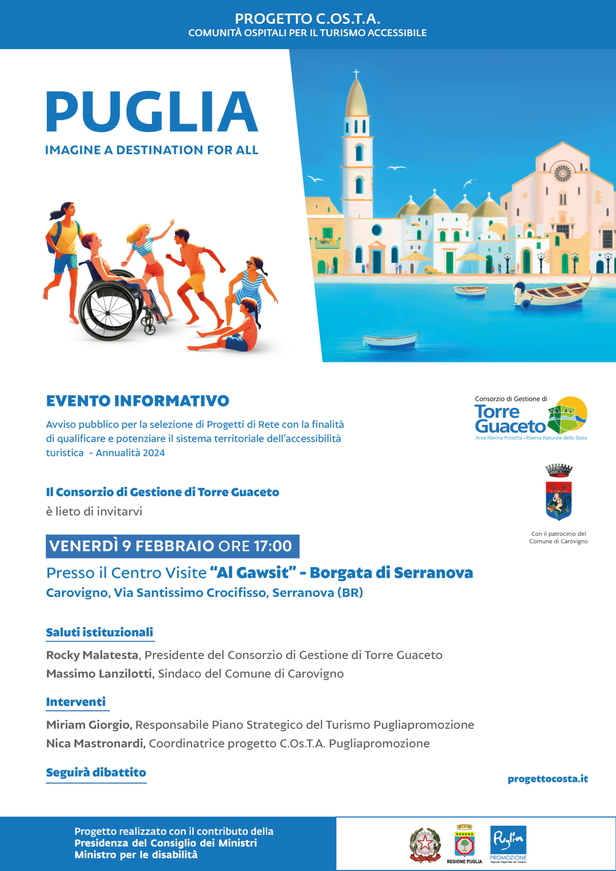 Progetto C.Os.T.A: domani al centro visite di Torre Guaceto si parlerà delle opportunità per gli operatori turistici